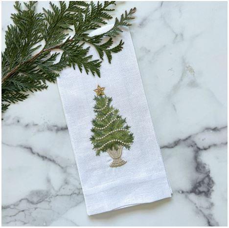 Tree with Gold Trim, White (Green/Gold)