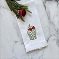 Holiday Ginger Jar, White (Green/Red)