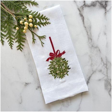 Mistletoe Ball, White (Green/Red)