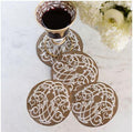 Palermo Baroque, Coaster Set,  Bronze (White)