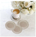 Palermo Perla, Coaster Set, Latte (White)