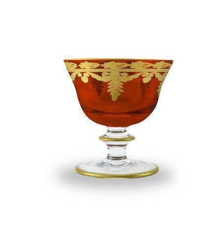 Vetro Gold Red Compote