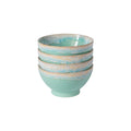 Set 4 Latte Bowls, Aqua