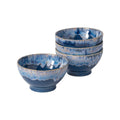 Set 4 Latte Bowls, Denim