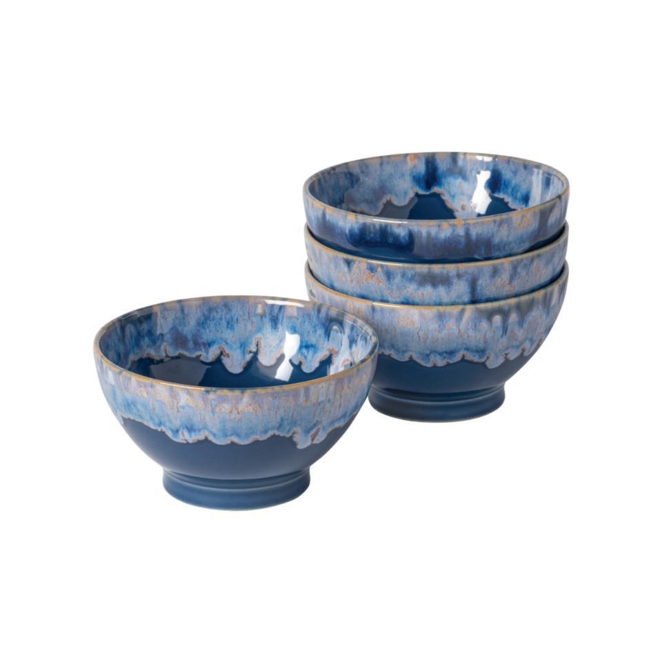 Set 4 Latte Bowls, Denim