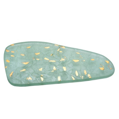 14 &frac12; x 8 &frac12;" river appetizer tray - gold