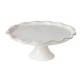 Footed plate, White
