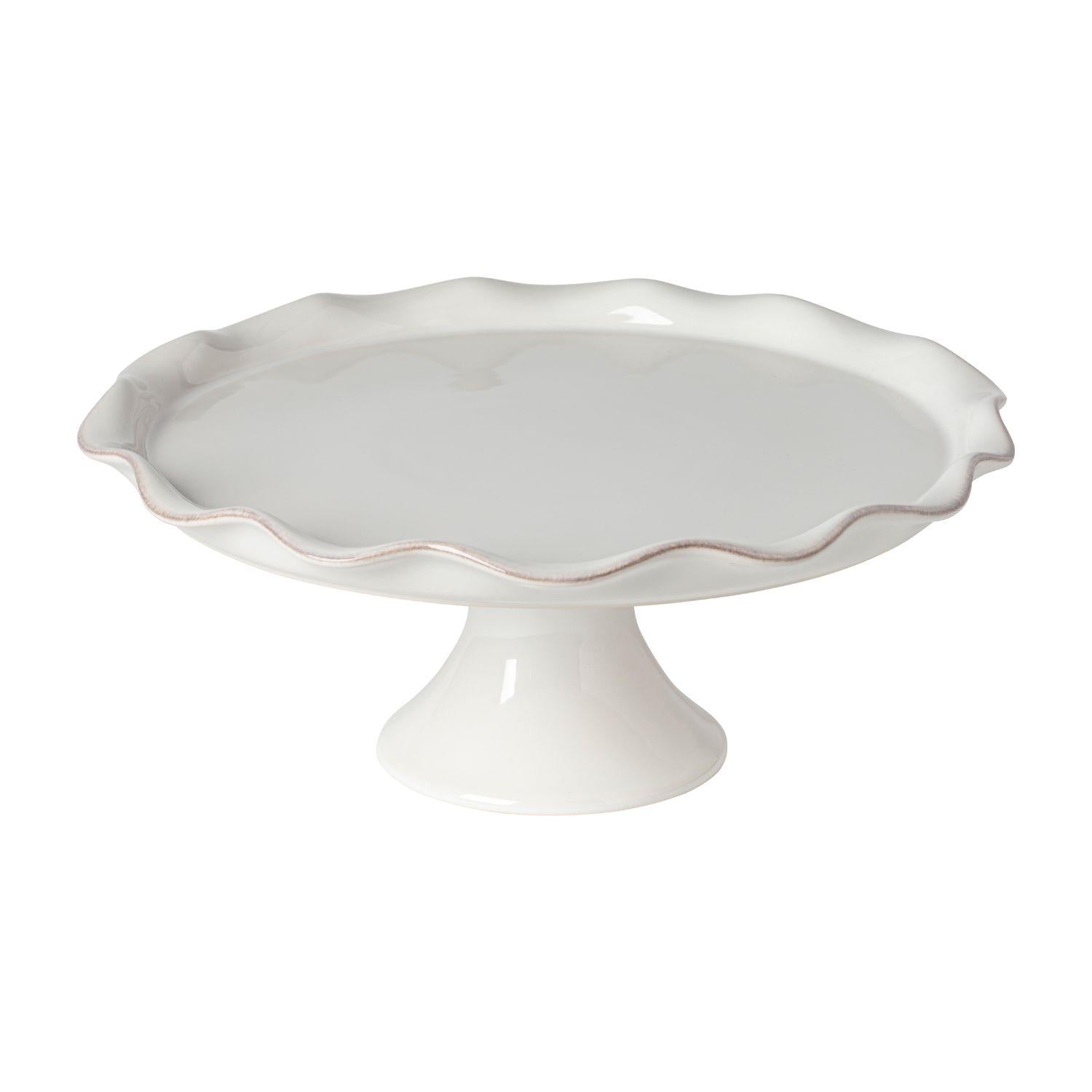 Footed plate, White