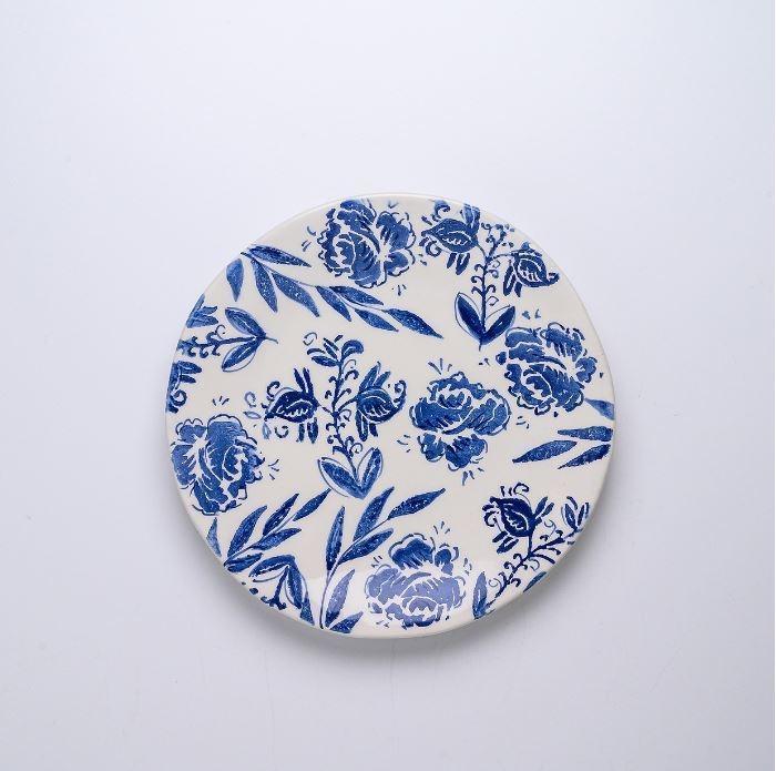 Fiore Salad Plate, Mediterranean Blue