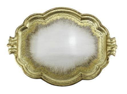 Florentino Wooden Tray, Antique Gold, Large
