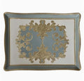 Florentino Baroque Rectangular Tray, Villa Blue