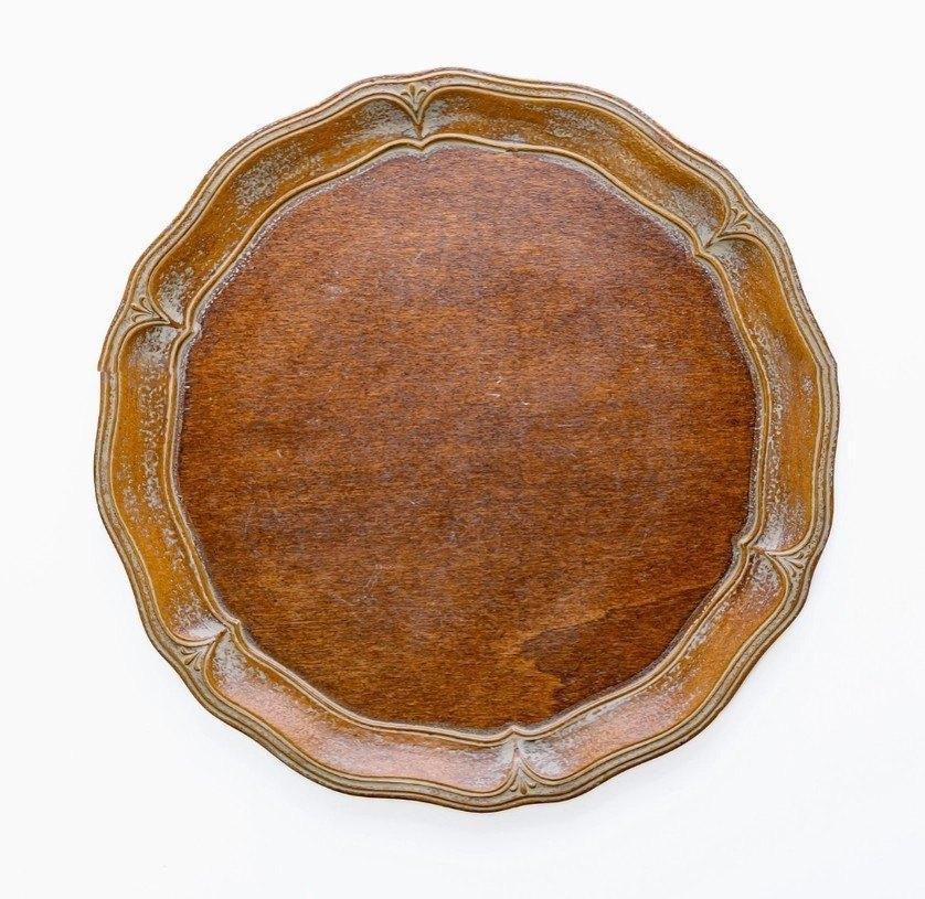 Florentino Wooden Scalloped charger