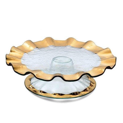 14" Pedestal Ruffle Cake Stand