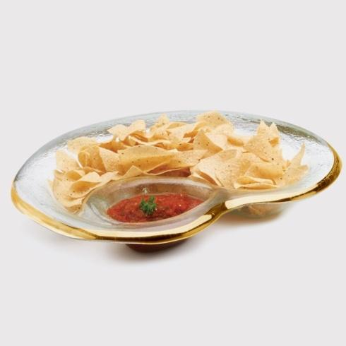 Annieglass Chip & Dip bowl