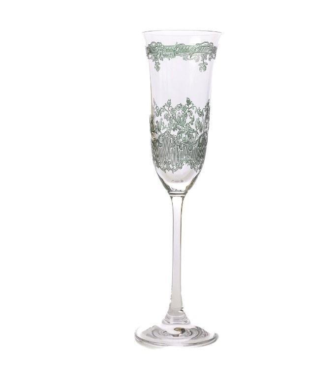 Giardino, Forest Green Champagne Flute