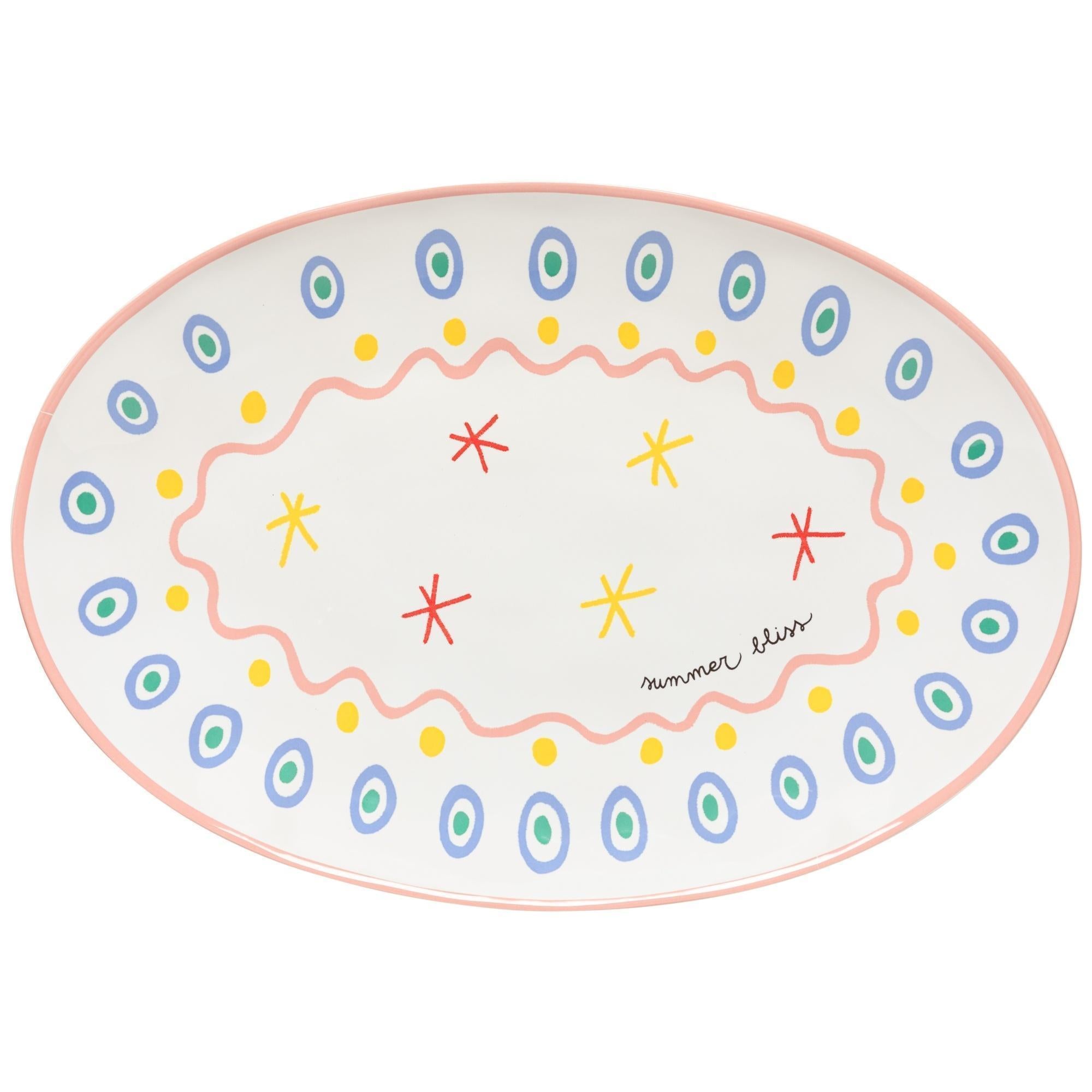 Oval platter, Summer bliss