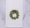 Juniper Wreath, White (Green/Gold)