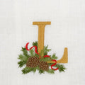 Towel, Winter Pine Monogram L, White (Multi)
