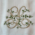 Towel, Floral Monogram L, White (Cream Multi)