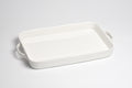 Rectangular Tray with Handles white