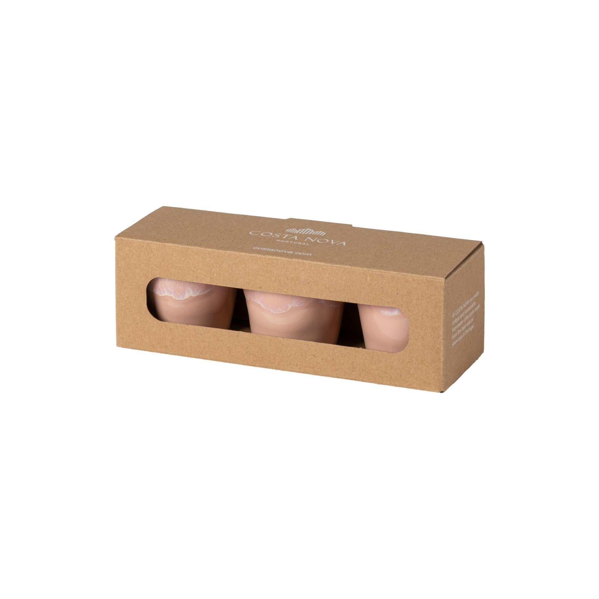 Gift box 3 espresso cups, Soft pink