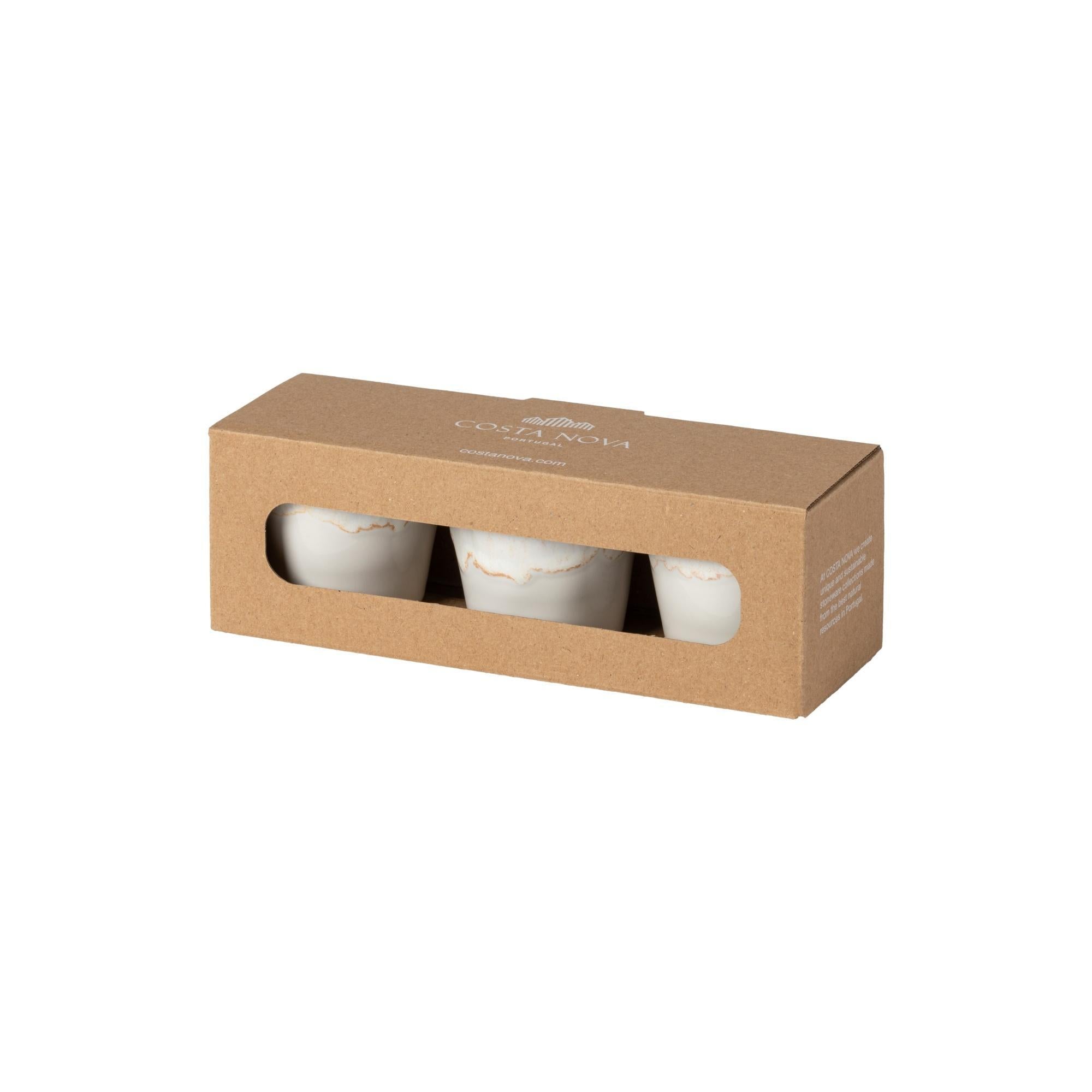 Gift box 3 espresso cups , White