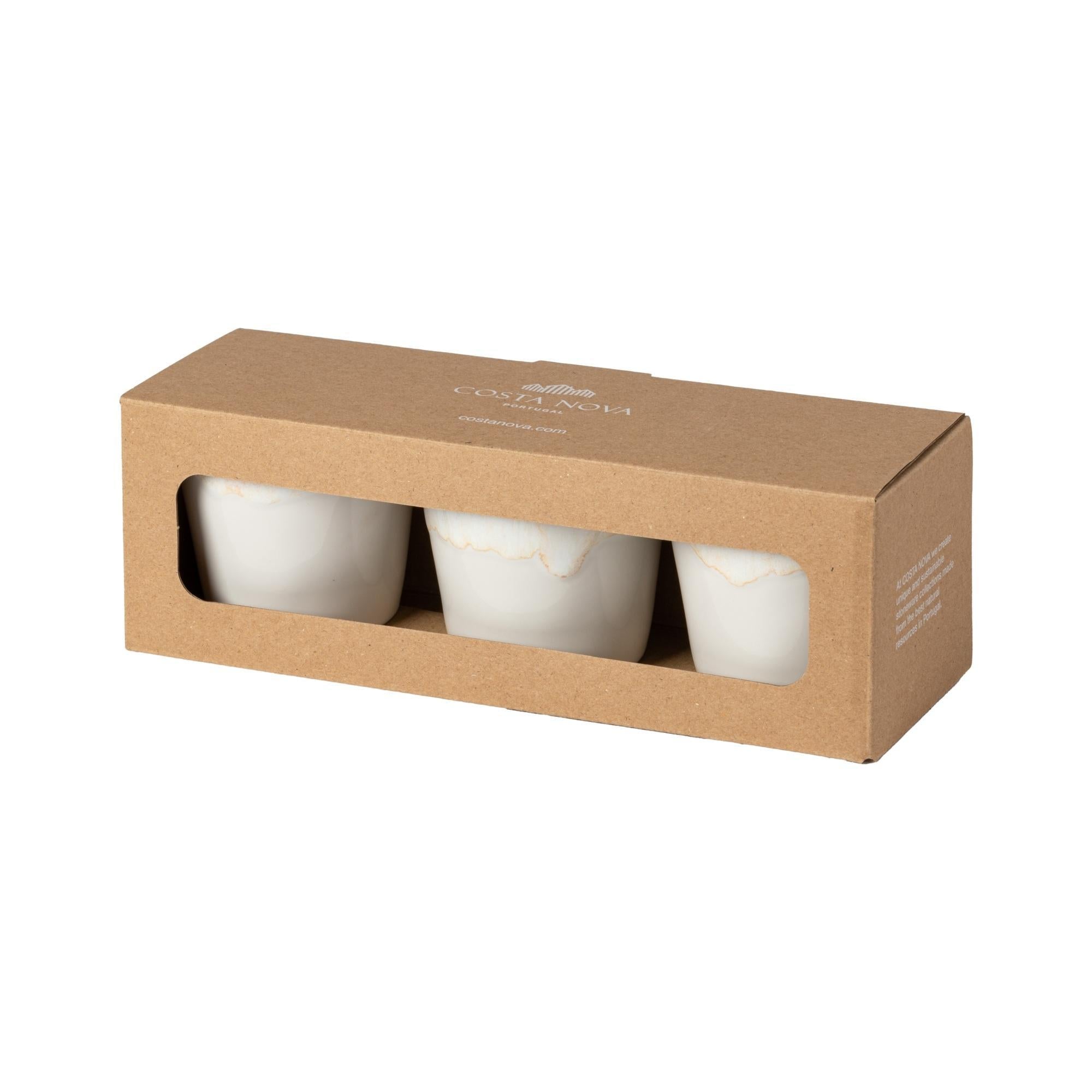 Gift box 3 lungo cups, White
