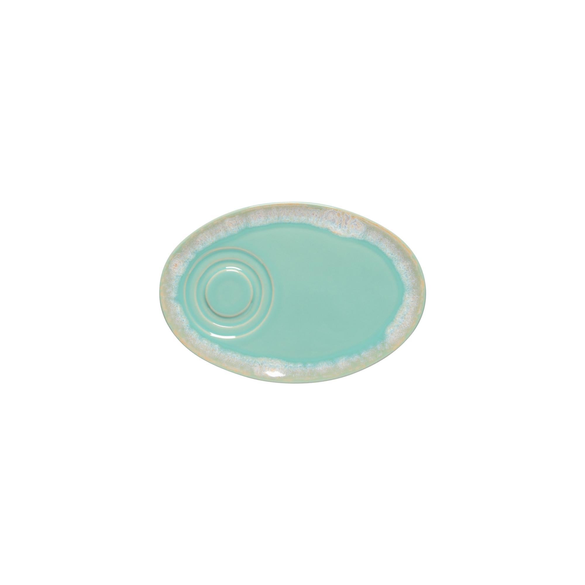 Oval saucer, Aqua