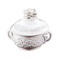 Creamware Lobed Box W/Rose Finial