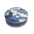 Blue Canton Round Covered Box