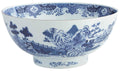National Trust Blue &amp; White Punch Bowl