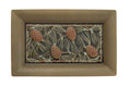Pinecone Rectangluar Platter Salmon, Verdigris  & Brown