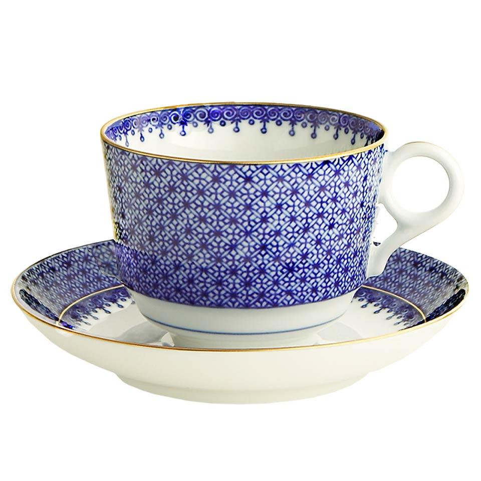 Blue Lace Tea Cup &amp; Saucer