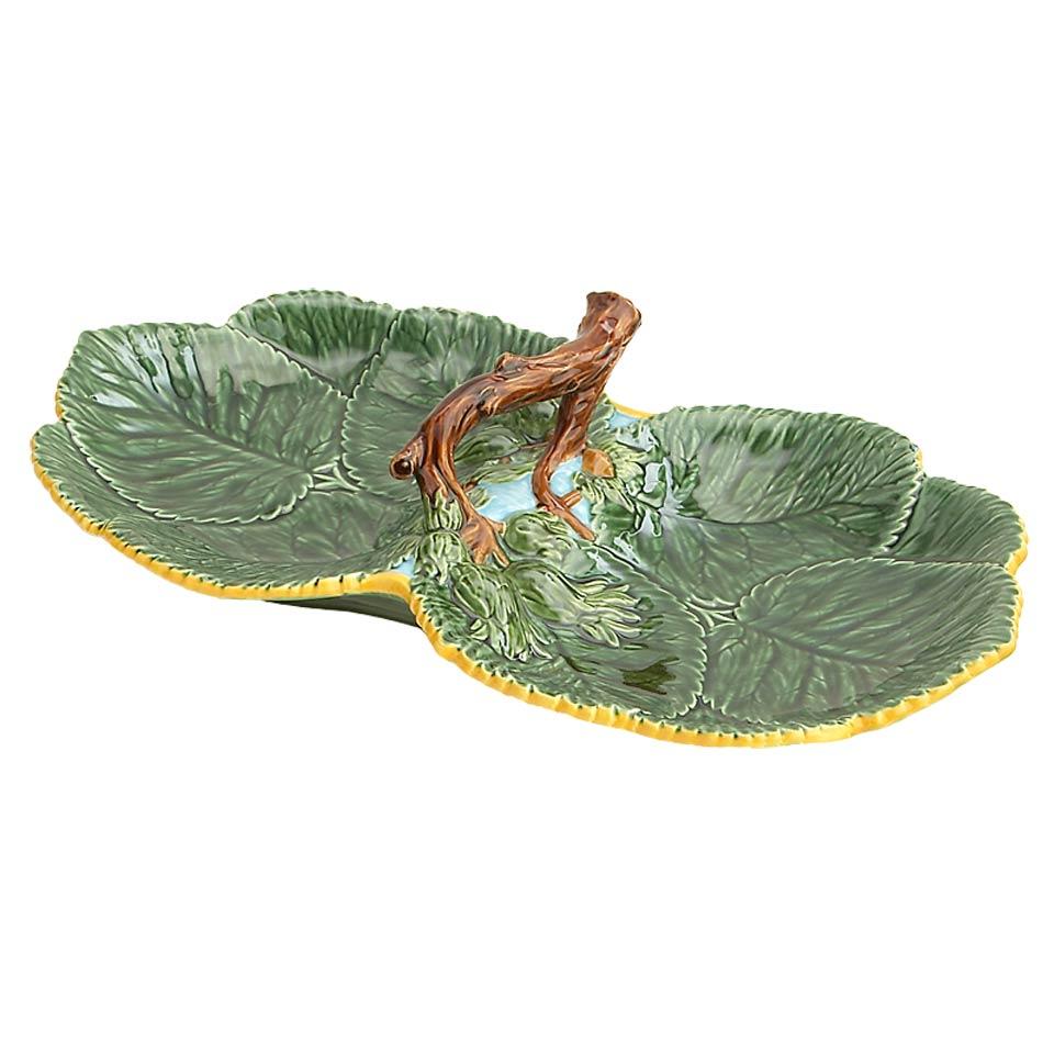 Leaf Plate With Nuts, Double