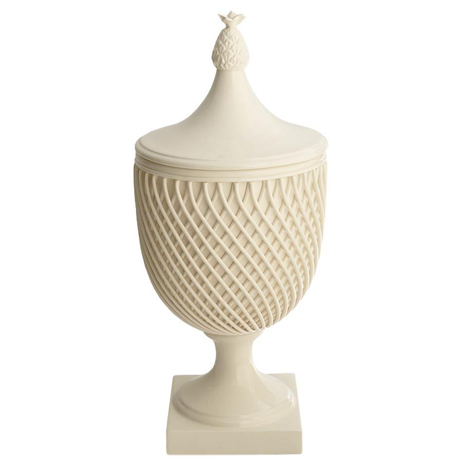 Urn W/Latticework