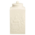 CreamwareFigure Square Tea Jar With Cover