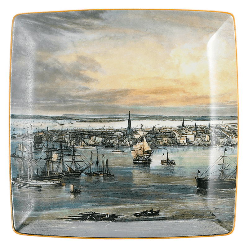 New York Harbor Square Tray