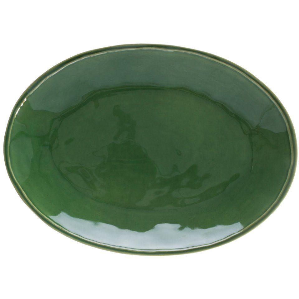 Oval platter, Forest green
