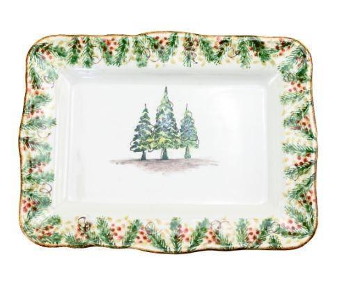 Natale Scalloped Med. Rectangular Tray