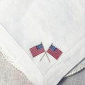 American Flags Large Napkin, White