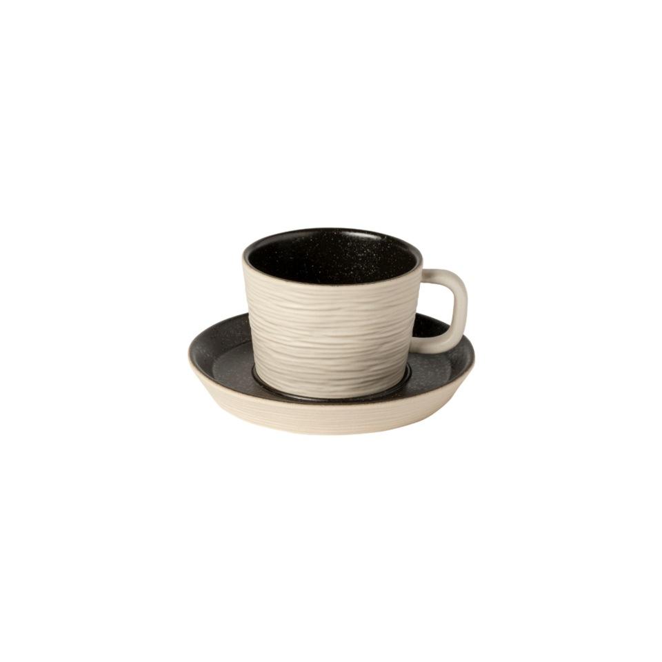 Tea Cup and Saucer 7 oz., Latitude black