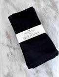 Napkin Set (4), Washed Linen, Black