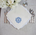 Damask, Cream/French Blue