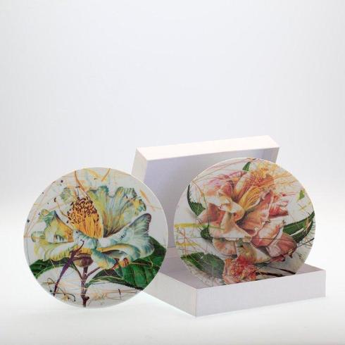 Set of 2 dessert plates Bessie & White