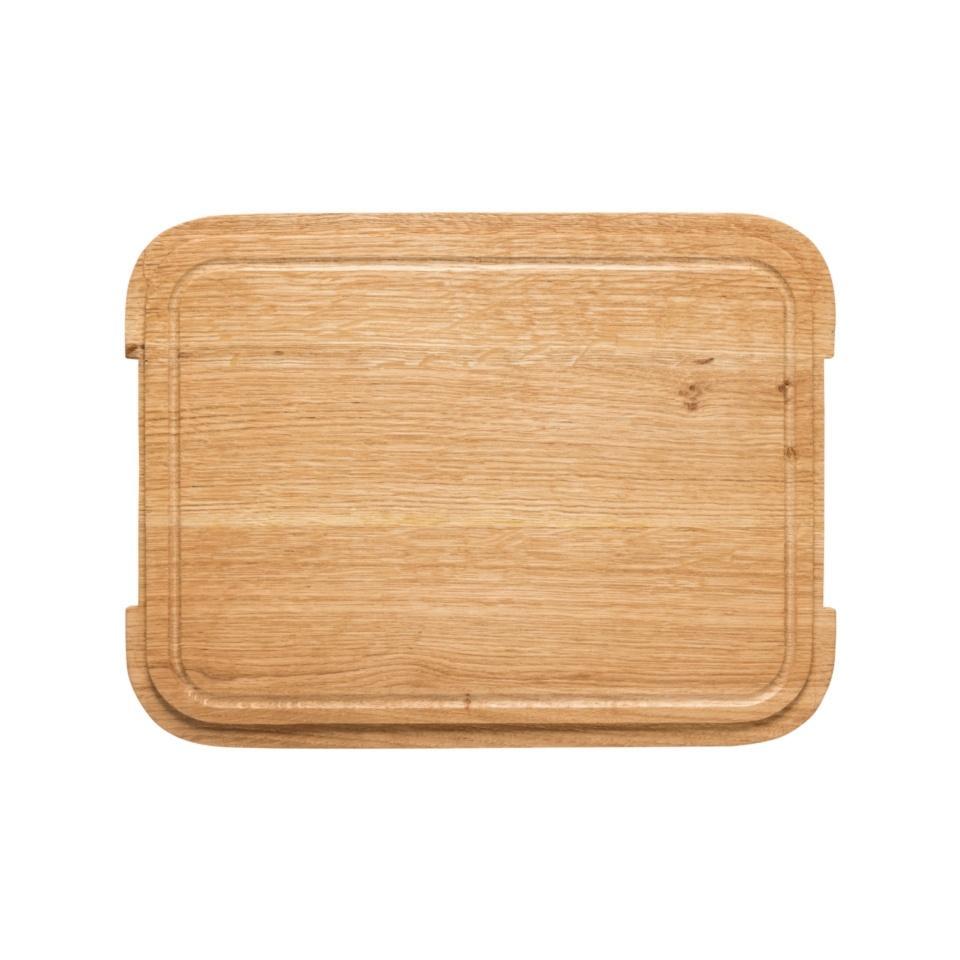 Oak Wood Cutting Board&amp;#x2f;Lid for Rect. Tray 16"