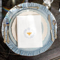 Velvet Round Ruffle, Light Blue