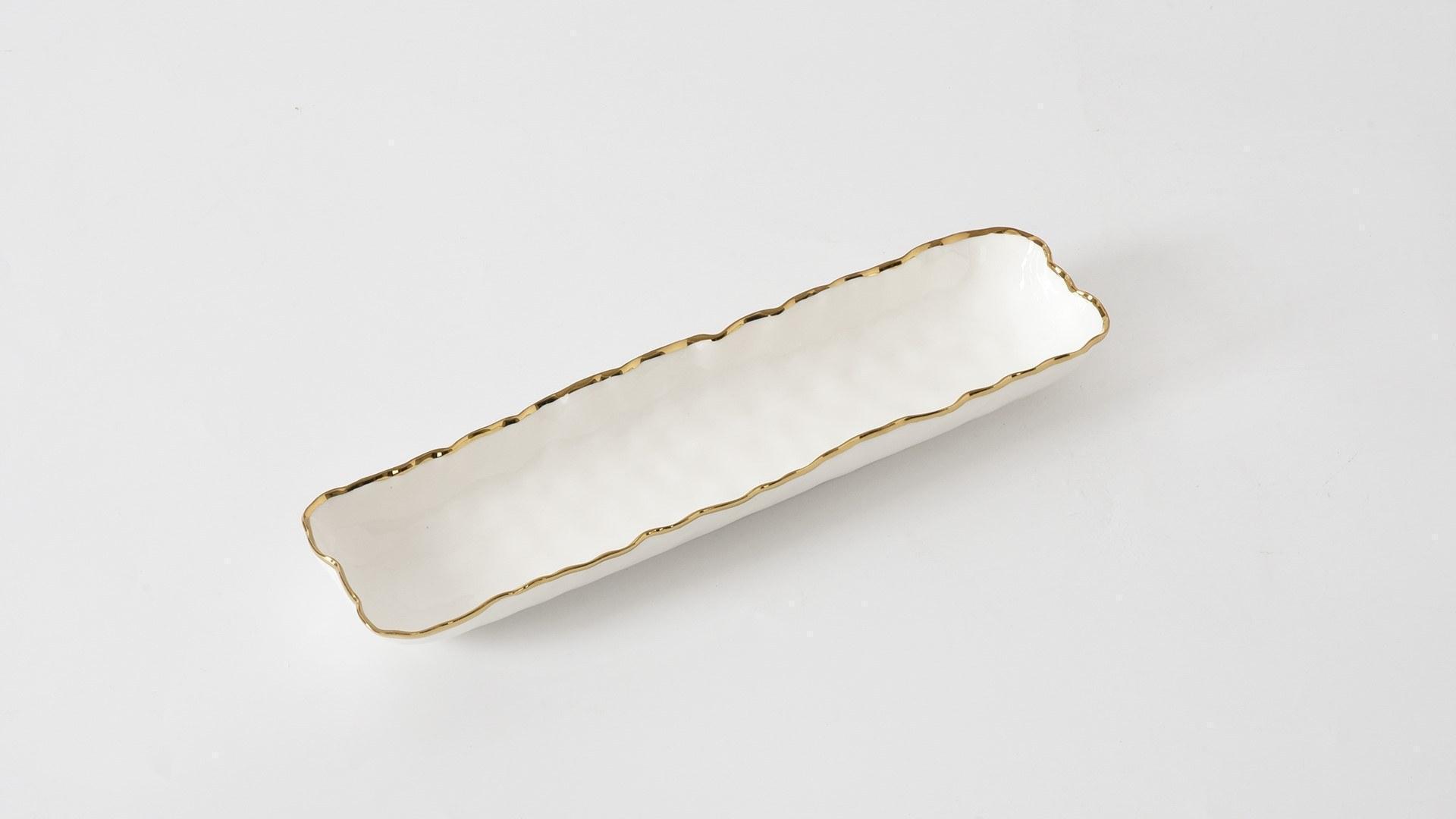 Cracker Tray with gold rim