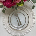 Velvet Round Ruffle, Cream