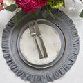 Velvet Round Ruffle, Grey