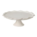 Footed Plate 14", White
